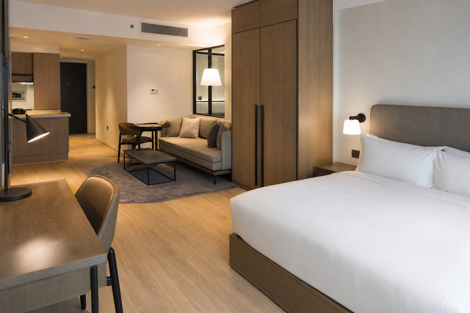 Programa de mobiliario, accesorios y equipamiento para el sector hotelero en apartamentos con servicios