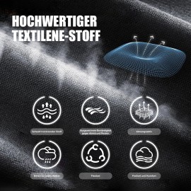 AMHANCIBLE 折叠式日光躺椅，采用防锈铝材制成，花园躺椅，靠背可调节，配有可拆卸枕头，最大承重150公斤，可调节，适用于花园、阳台 EGL01BK