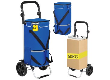 AMHANCIBLE Wózek sklepowy 3 w 1 składany EHSC01BU