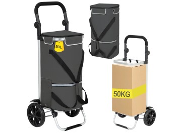 AMHANCIBLE Wózek sklepowy 3 w 1 składany EHSC01GY