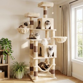 AMHANCIBLE 180cm Cat Tower with 8 Cat Scratching Posts