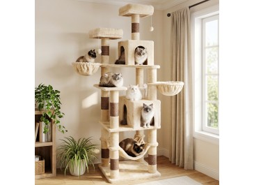 AMHANCIBLE 180cm Cat Tower with 8 Cat Scratching Posts