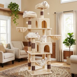AMHANCIBLE 180cm Cat Tower with 8 Cat Scratching Posts