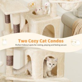AMHANCIBLE 180cm Cat Tower with 8 Cat Scratching Posts