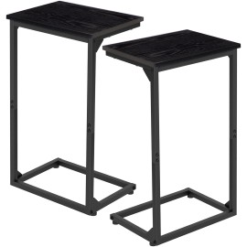 AMHANCIBLE Couch Side Table, 26.37" Tall C Shaped End Table Set of 2