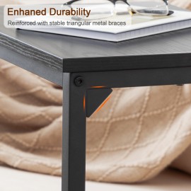 AMHANCIBLE Couch Side Table, 26.37" Tall C Shaped End Table Set of 2