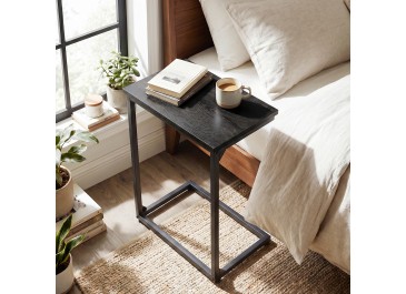 AMHANCIBLE Couch Side Table, 26.37" Tall C Shaped End Table Set of 2