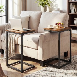 AMHANCIBLE Couch Side Table, 26.37" Tall C Shaped End Table Set of 1