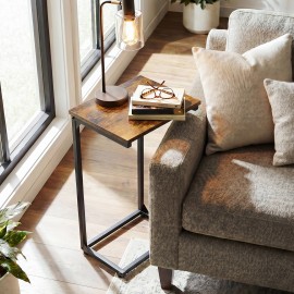 AMHANCIBLE Couch Side Table, 26.37" Tall C Shaped End Table Set of 1