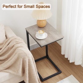 AMHANCIBLE C Shaped End Table Set of 2 HET02CGY