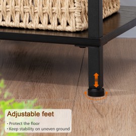 AMHANCIBLE Side Table with Charging Station, End Tables Living Room Set 2