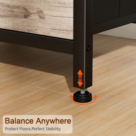 Set of 2 Nightstand with Fabric Drawers Gray HETS002GY