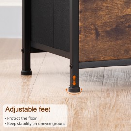 LOAKEKEL Nightstand with Charging Station HETS02PBR