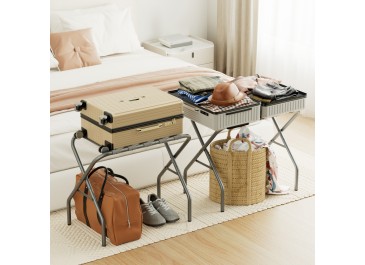 AMHANCIBLE Foldable Luggage Rack Set of 2