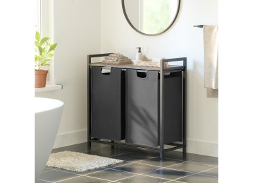 AMHANCIBLE Laundry Hamper, Laundry Basket, Laundry Sorter with 2 Pull-Out