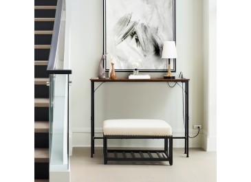 LOAKEKEL Narrow Console Table with Power Outlet