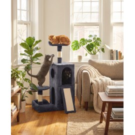 Cute Cat Tree, Kitten Cat Tower for Indoor Cat, Small Cat Tree with Sisal Scratching Posts and Top Perch, Condo with Jump Platform, Cat Furniture Activity PMT01DG