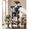 Heavy Duty Cat Tree for Indoor Cat, 71 Inch Large Cat Tower with Scratching Post and Top Perch, Hammock, Big Cat Condo for Adult Cats Kittens, PMT03DG, Dark Grey