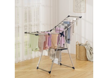 AMHANCIBLE Heavy duty folding laundry drying rack