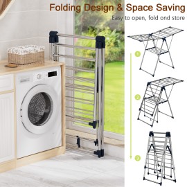 AMHANCIBLE Étendoir à linge pliable robuste