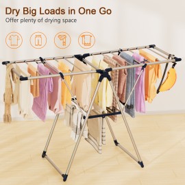 AMHANCIBLE Étendoir à linge pliable robuste
