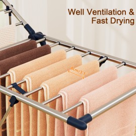 AMHANCIBLE Étendoir à linge pliable robuste