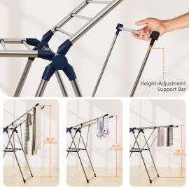 AMHANCIBLE Étendoir à linge pliable robuste
