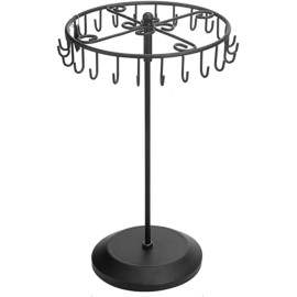 AMHANCIBLE Rotating Necklace Holder Jewelry Organizer Display Stand 15.7-Inch with 23 Hooks